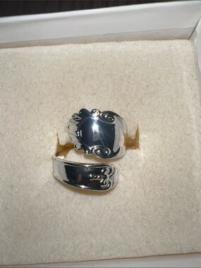 Sterling Silver Ornate Spoon Ring - Classic Silver Women's Ring
